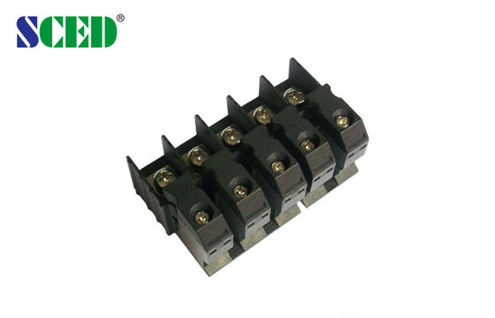 600V 60A Perforation Electrical Terminal Blocks , 12.7mm Feed Through Terminal Block