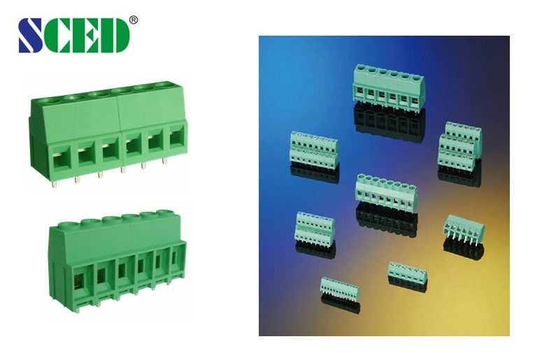 Pitch 3.50mm PCB Terminal Blocks With 45 Degree Wire Inlet Screw Terminal Connector
