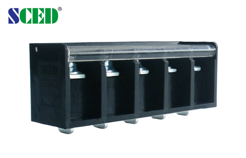 Barrier Type 20mm Power Distribution Terminal Block With Plastic Protective Cover