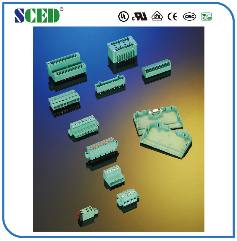 2 - 24 Number Of Contact Female Pluggable Terminal Blocks Spring Connector