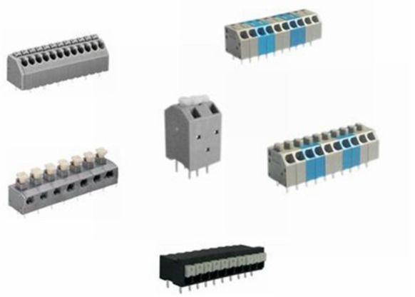 2P-28P Pitch 3.50mm 300v Spring Type Terminal Block 45 Degree Wire Inlet