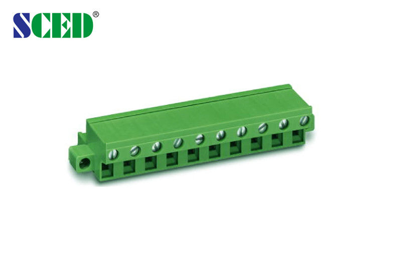 Pitch 7.62mm Single Level Female Plug In Terminal Block Connector 300V 18A , 2P - 12P