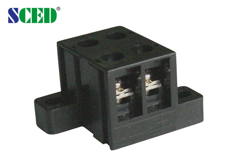 Barrier Type Electrical Panel Mount Terminal Block 9.50mm 300V 20A Single Level