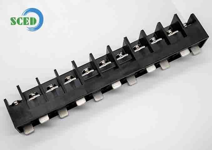 Pitch 20.20mm 600V 100A TB Series 11P PBT M6 Barrier Terminal Blocks Single Row