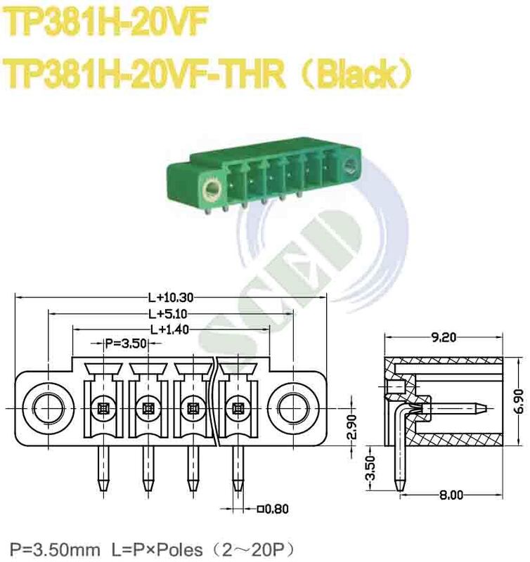10A Current Rating Pluggable Terminal Block with 3000V AC/minute Withstanding Voltage and Brass Clamp Cage for Secure Signal Transmission
