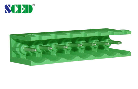 Khối đầu cuối phân phối điện 18A 300V Bước răng 5.08mm Đầu đực PA66