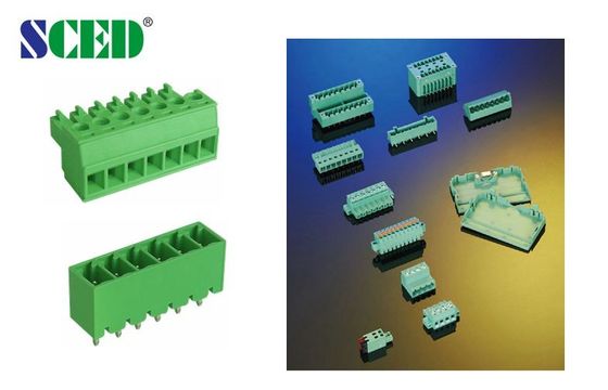 Pitch 3.81mm Pluggable Terminal Blocks 2-24 Cột màu xanh lá cây nhựa nam phần