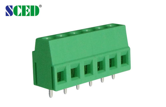 Màu xanh lá cây 5.08mm Pitch PCB Screw Terminal Block 300V 10A M3 2-24 cực