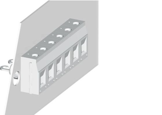 Đầu nối vách ngăn, khối đấu dây cấp nguồn xuyên bảng, bước răng 6.2mm