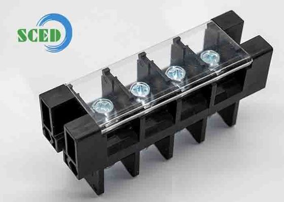 21.00mm PBT Feed Thông qua 180A Panel Mount Perforation Terminal Block Với nắp nhựa