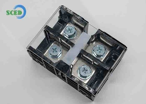 Đen Điện cao PC Terminal Block Pitch 31.00mm 600V 200A Đối với vận chuyển đường sắt
