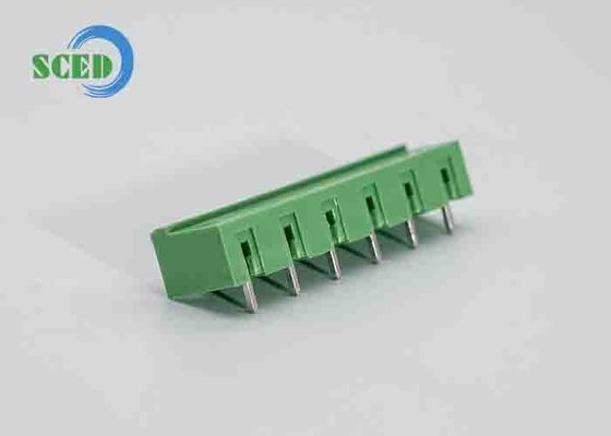 Green PCB Plug In Terminal Block Điện 7.62mm PA66 300V 18A Bàn kết thúc đồng