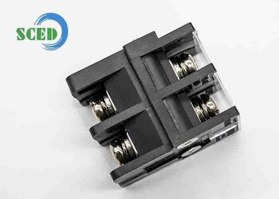 12.2mm Terminal Width Feed Through Terminal Block with Right Angle Wire Inlet and Brass Clamp Cage..2mm Terminal Width Feed Through Terminal Block with Right Angle Wire Inlet and Brass Clamp Cage