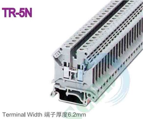 Khối đầu cuối ray DIN AC DC ZB6 với vít cố định dây M4 và dải Zack