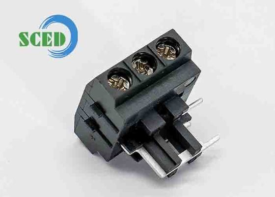 Khối đầu cuối vít PCB gắn lỗ xuyên -40C- 105C với đồng thau chịu nhiệt cao. Chân cắm mạ thiếc