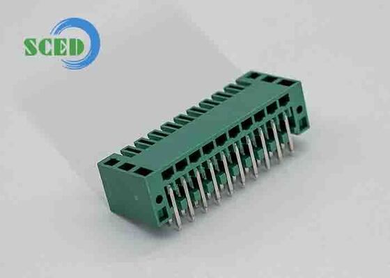 Khối đầu cuối cắm được với đầu vào dây 45 độ, đường kính lỗ PCB 1.4mm và đầu cuối bằng đồng phosphor cho kết nối điện an toàn