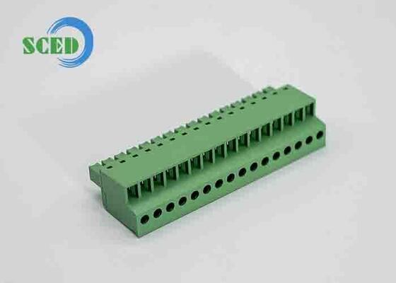 PA66 Khối đầu cuối có thể cắm bằng nhựa với 3000V AC / phút điện áp chịu đựng và nhiệt độ hoạt động từ -40 °C đến +105 °C cho PCB