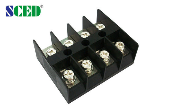 20.00mm High Current Terminal Block Connector 600V 100A 4 Way PC Đen