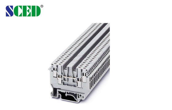 Chiều rộng đầu cuối 5.2mm 300V 20A Din Đường sắt đầu cuối khối AWG 30 - 12