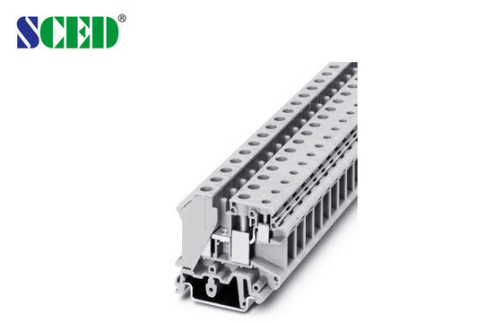 Din Rail Terminal Blocks 600V 65A AWG 24 - 6 chiều rộng đầu cuối 10.2mm