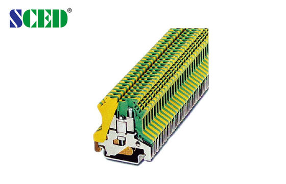 Đường sắt Din Khối đầu cuối chiều rộng 4.2mm AWG 30 - 14 Khối đầu cuối mặt đất